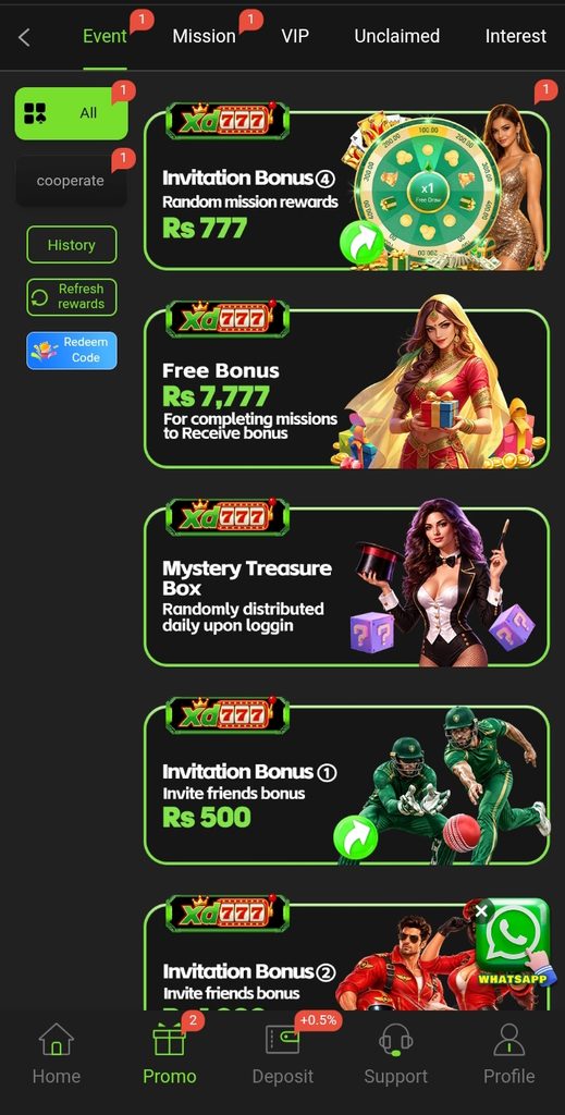 XD 777 bonuses