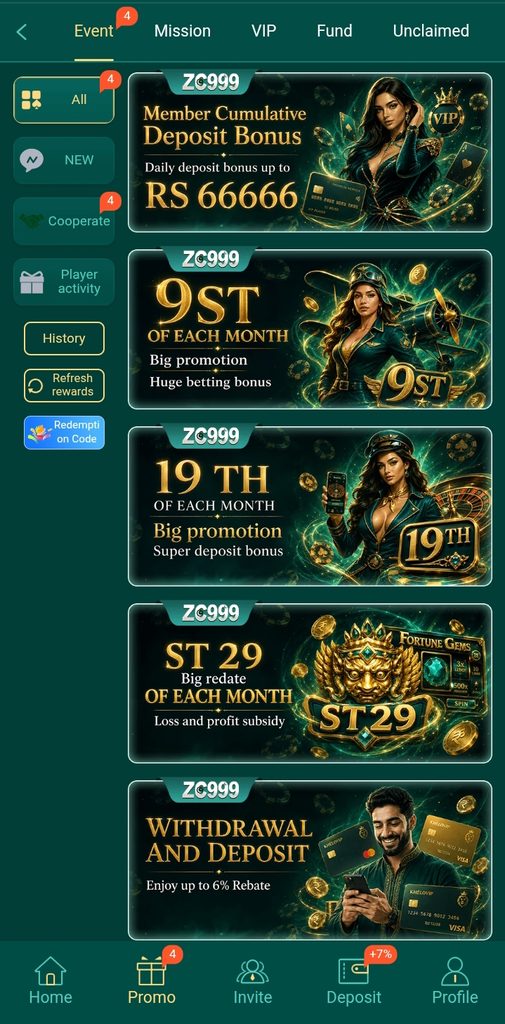ZC 999 bonuses